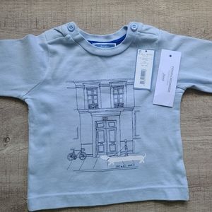 Jacadi baby boy long sleeve with design. 6 months.